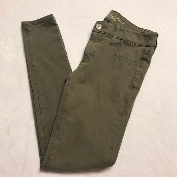 American Eagle Outfitters Denim - American Eagle Jegging Olive Green